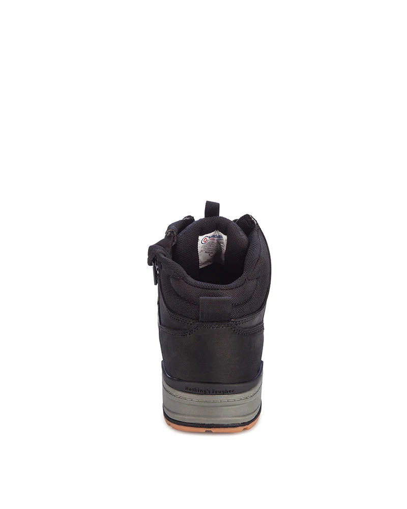 3056 Lace Zip Safety Boot - Black - Image 3