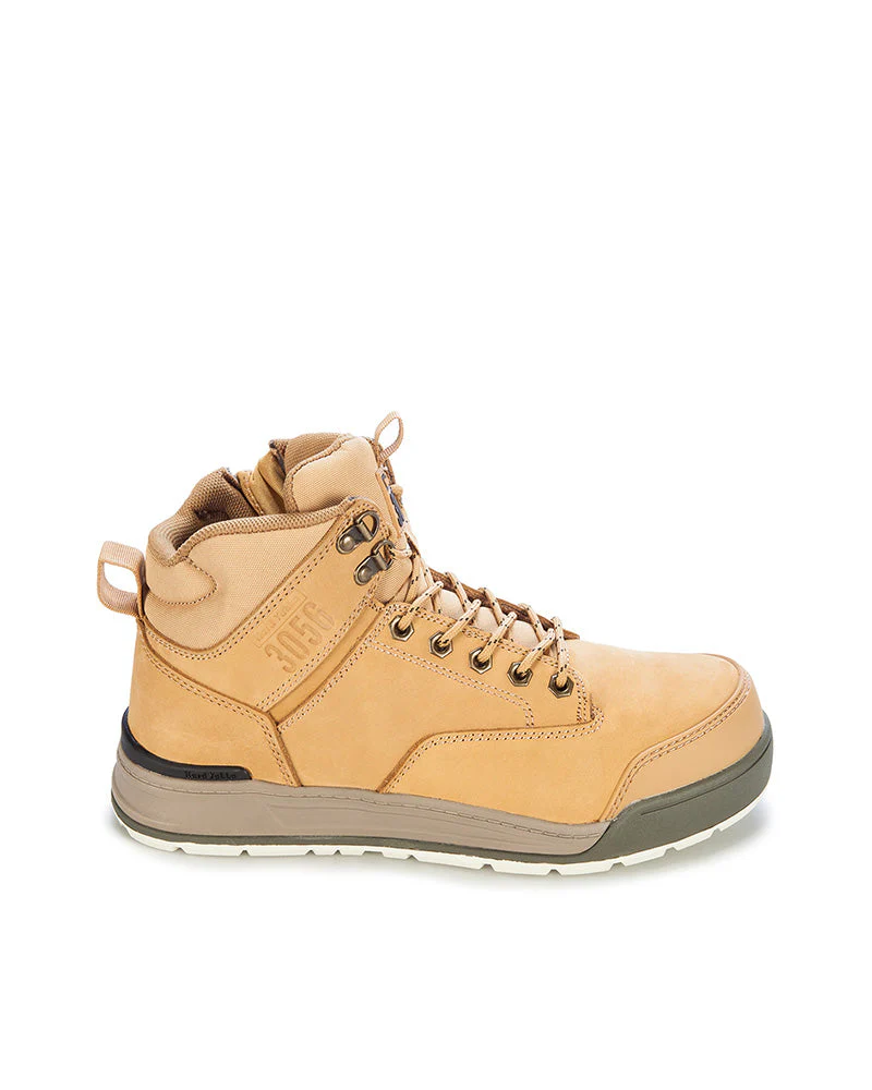 3056 Lace Zip Safety Boot - Wheat - Image 4