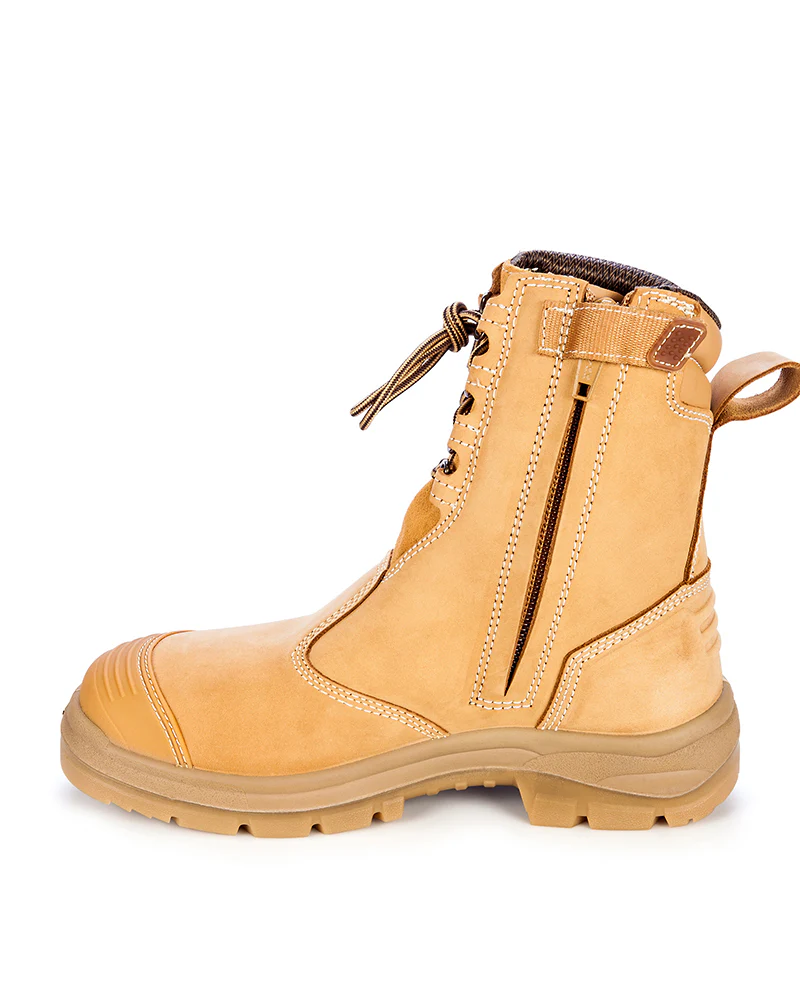 55385 High Leg Zip Sided Boot - Wheat - Image 2