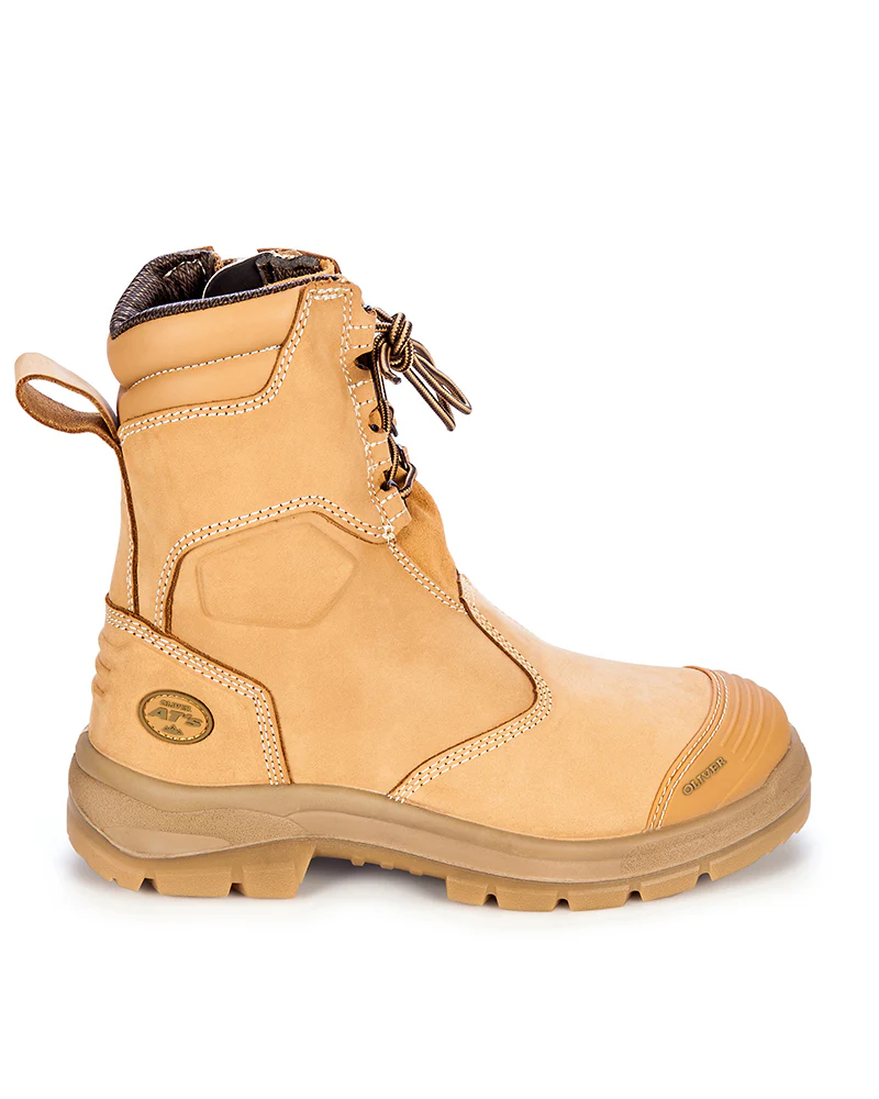 55385 High Leg Zip Sided Boot - Wheat - Image 4