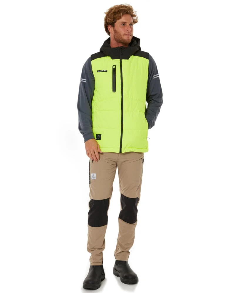Hi Vis Puffer Vest - Yellow - Image 2