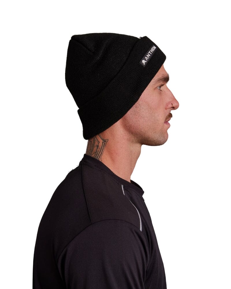 Knit Logo Beanie - Black - Image 2