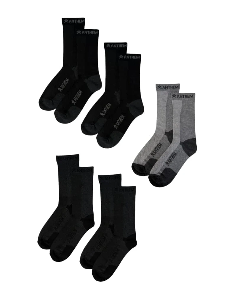 Performance Crew Sock 5 Pack - Mix - Image 2