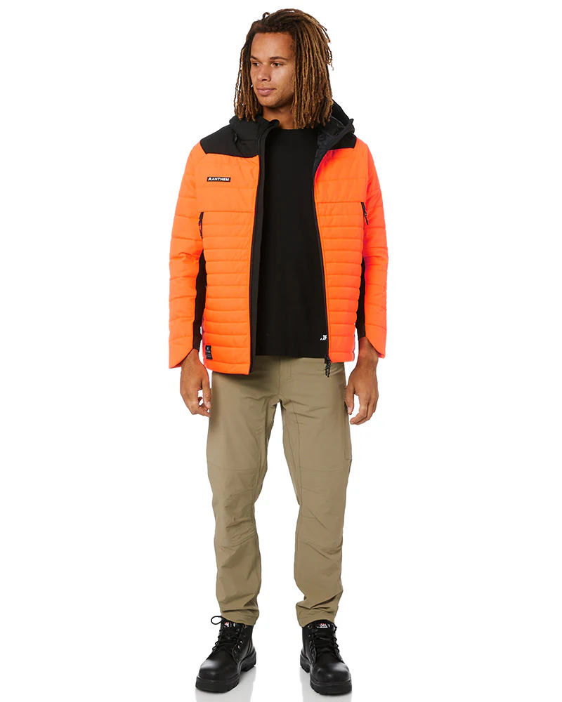 Performance Hi Vis Puffer Jacket - Orange - Image 2