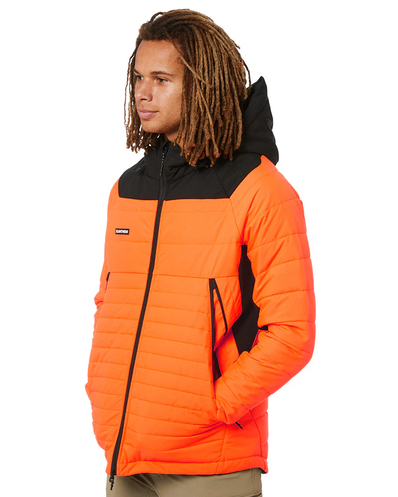 Performance Hi Vis Puffer Jacket - Orange - Image 3