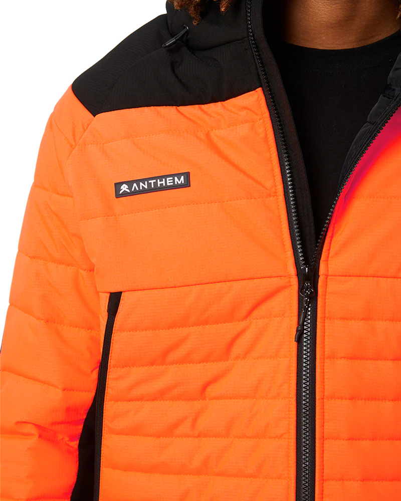 Performance Hi Vis Puffer Jacket - Orange - Image 5