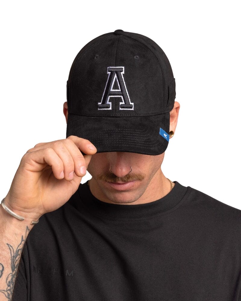 Suede Baseball Hat - Black - Image 4