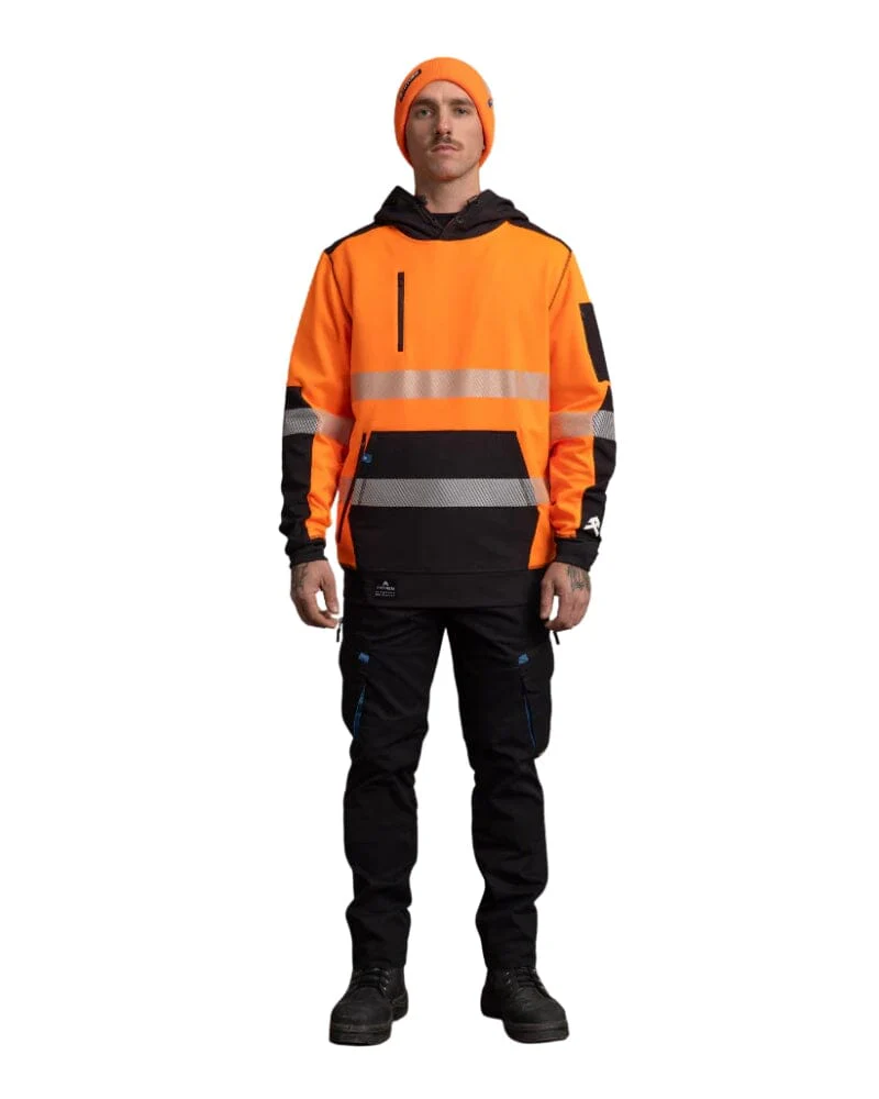 Taped Tech Hoodie 2.0 - Hi Vis Orange - Image 2