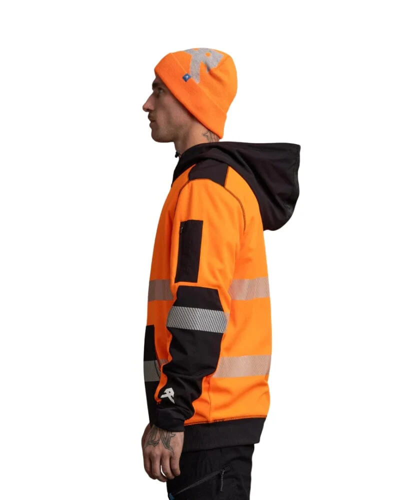 Taped Tech Hoodie 2.0 - Hi Vis Orange - Image 3