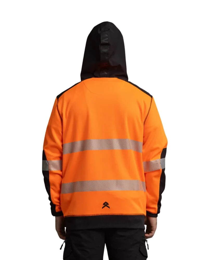 Taped Tech Hoodie 2.0 - Hi Vis Orange - Image 4