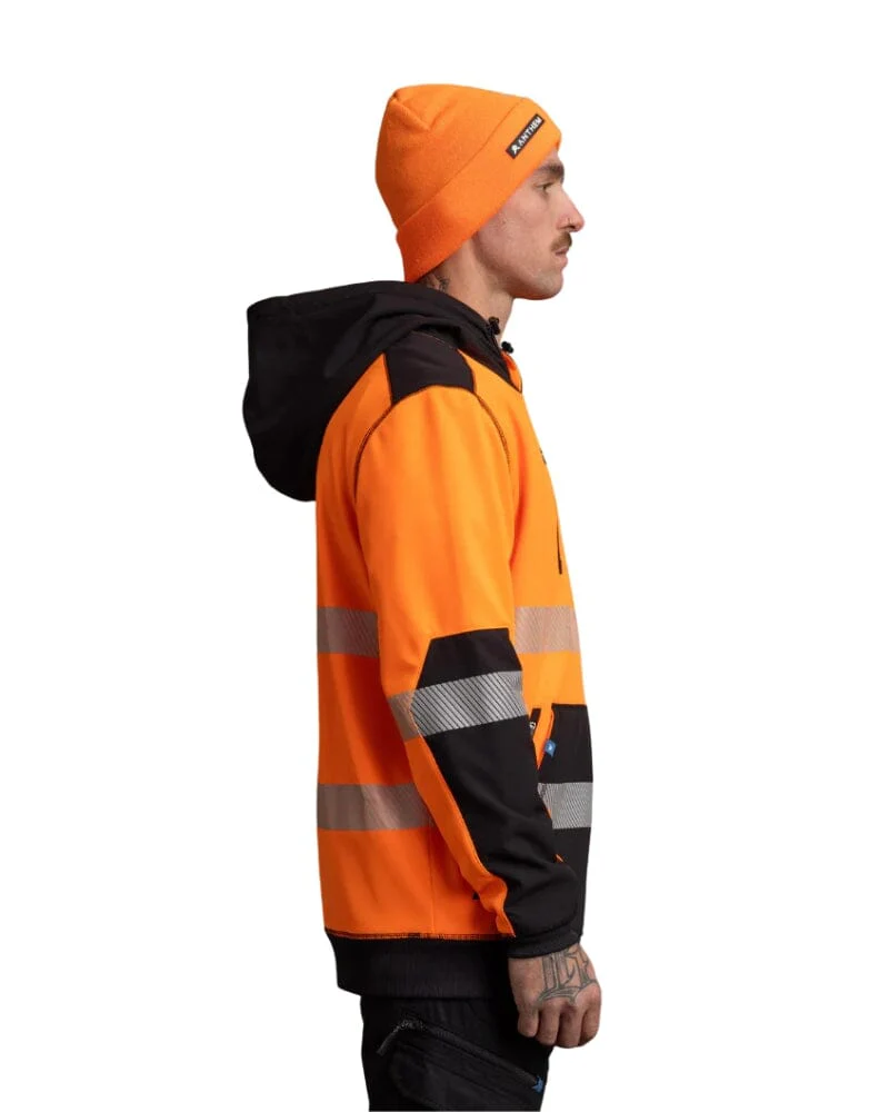 Taped Tech Hoodie 2.0 - Hi Vis Orange - Image 5