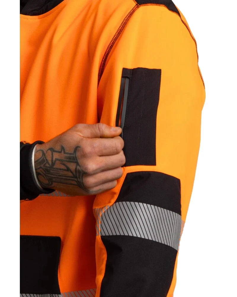 Taped Tech Hoodie 2.0 - Hi Vis Orange - Image 6