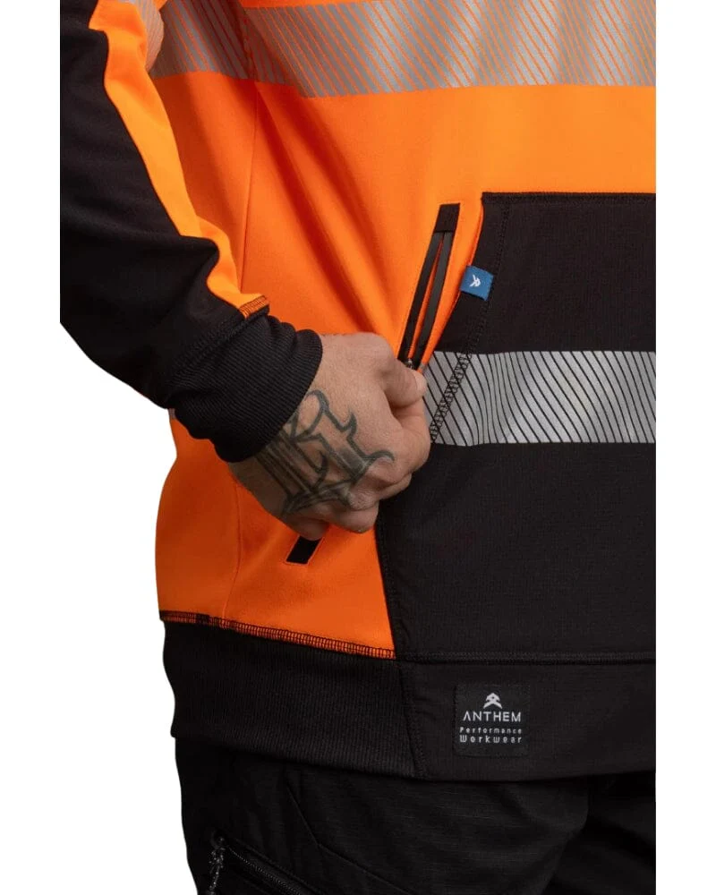 Taped Tech Hoodie 2.0 - Hi Vis Orange - Image 7