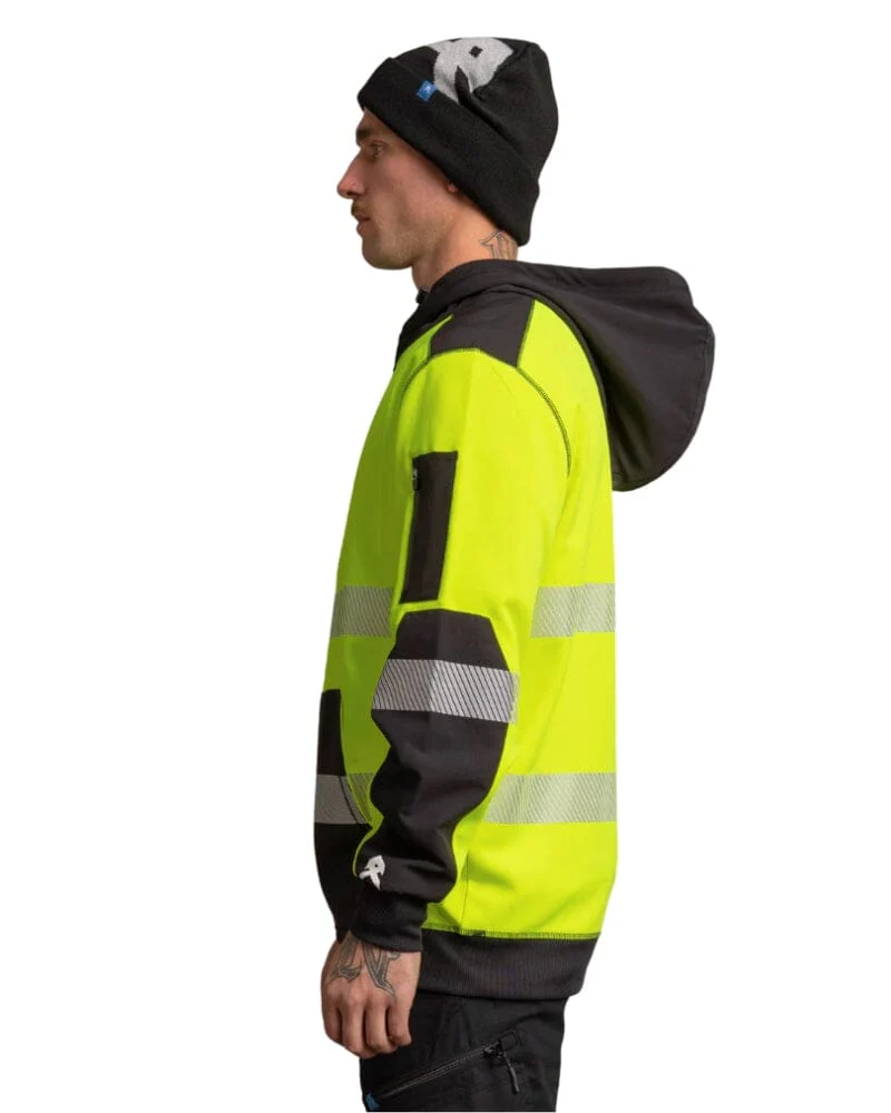 Taped Tech Hoodie 2.0 - Hi Vis Yellow - Image 2