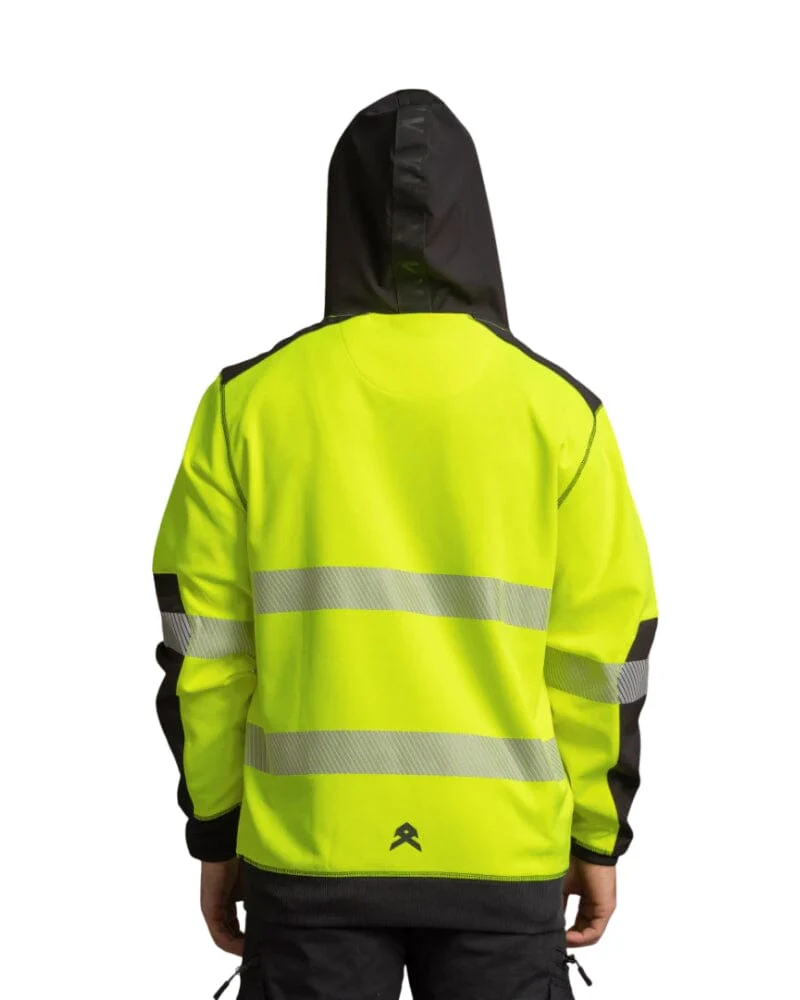 Taped Tech Hoodie 2.0 - Hi Vis Yellow - Image 3
