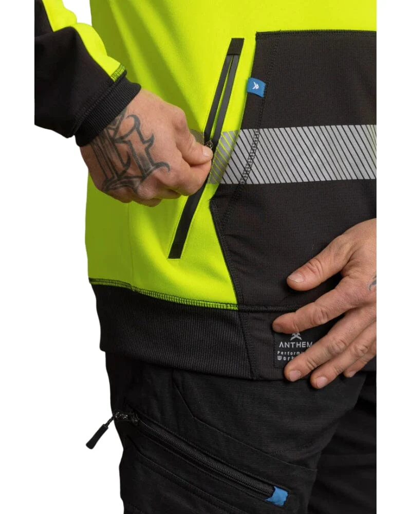 Taped Tech Hoodie 2.0 - Hi Vis Yellow - Image 6