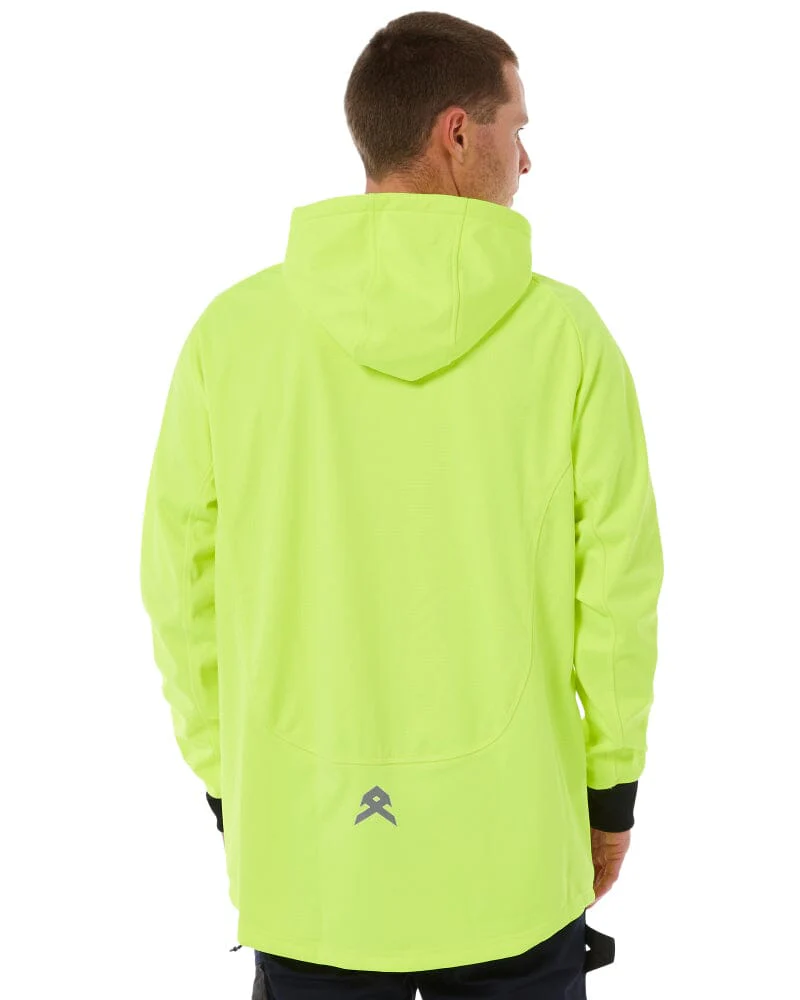 Tech Stretch Soft Shell Jacket - Hi Vis Yellow - Image 4