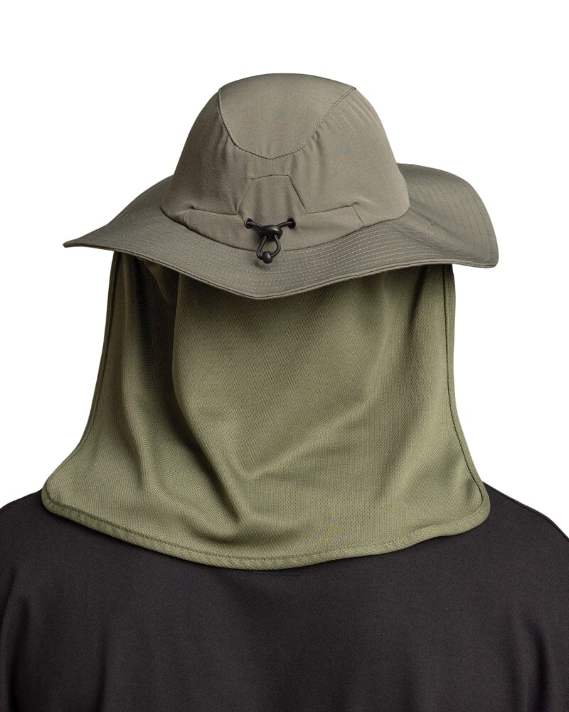 Wide Brim Hat With Legionnaires Flap - Green - Image 3