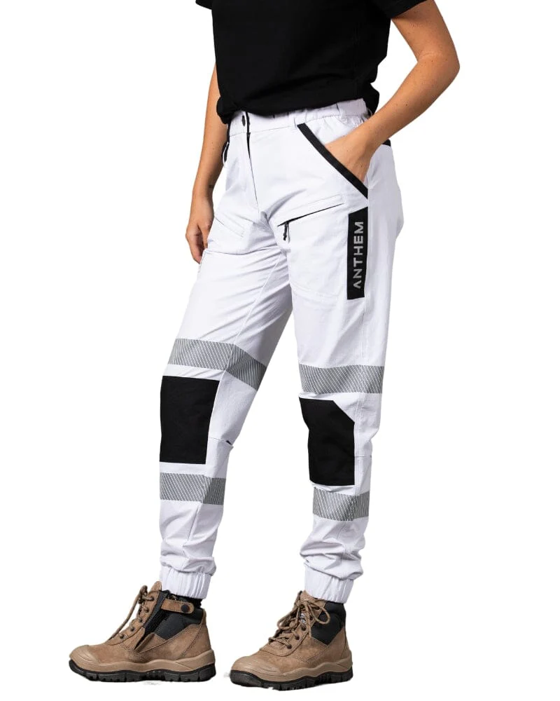 Womens Taped Triumph Pant - White - Image 3