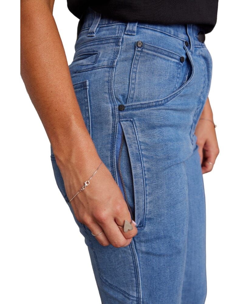 Womens Tech Stretch Denim - Blue Wash - Image 4