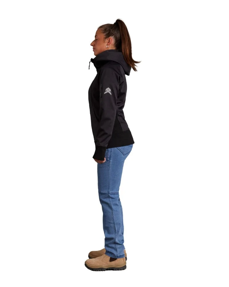 Womens Tech Stretch Soft Shell Jacket - Black - Image 2