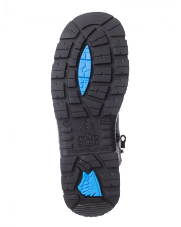 Argyle Lace Up Boot with Zip and Bump Cap - Black - Image 6