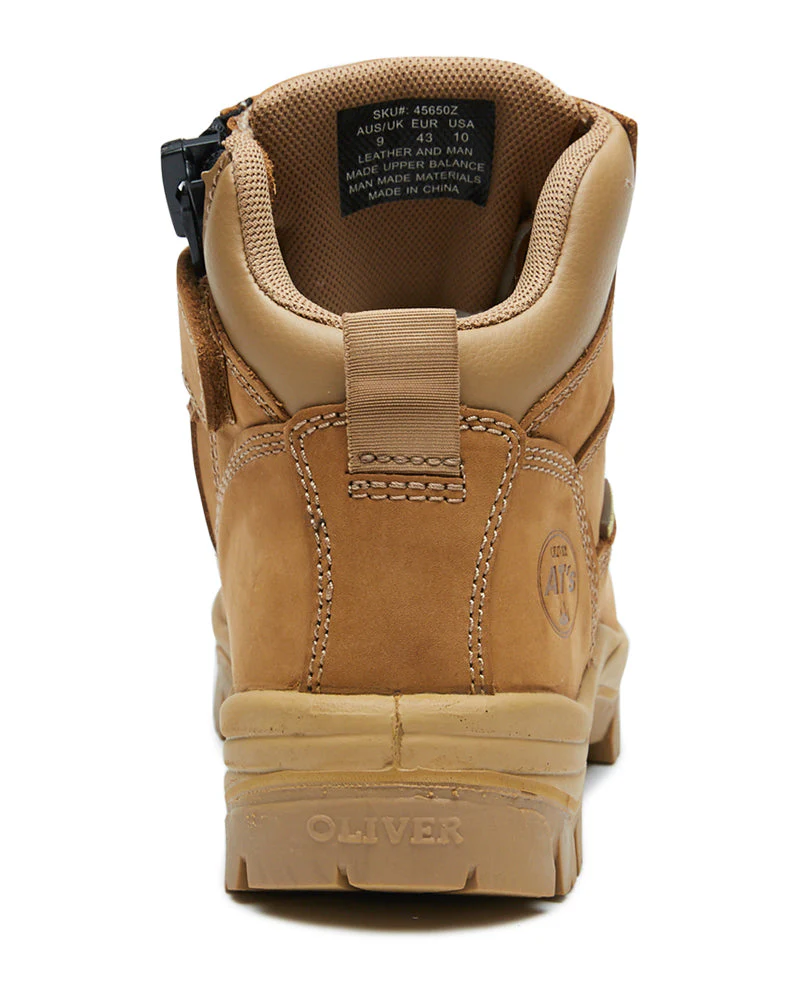 AT 45-650Z Hiker Safety Boot with Zip - Stone - Image 3