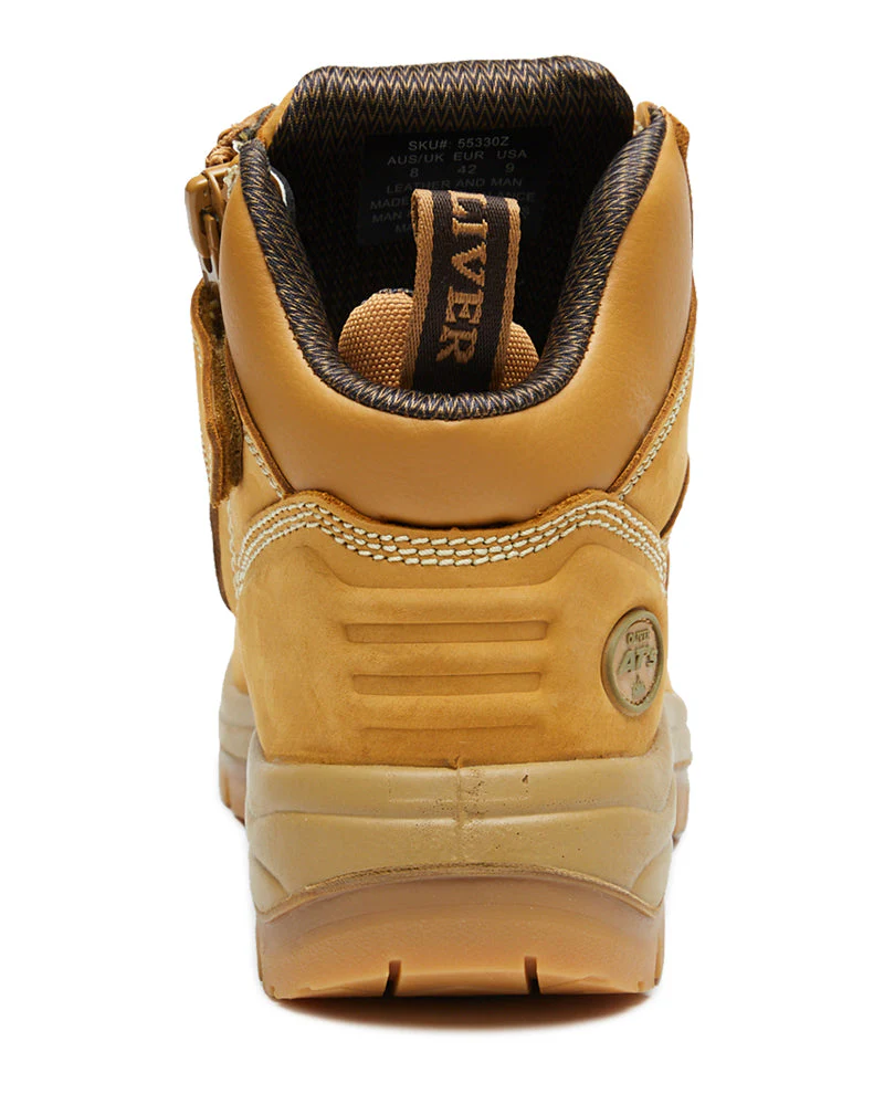 AT 55-330Z Hiker Safety Boot with Zip  - Wheat - Image 3