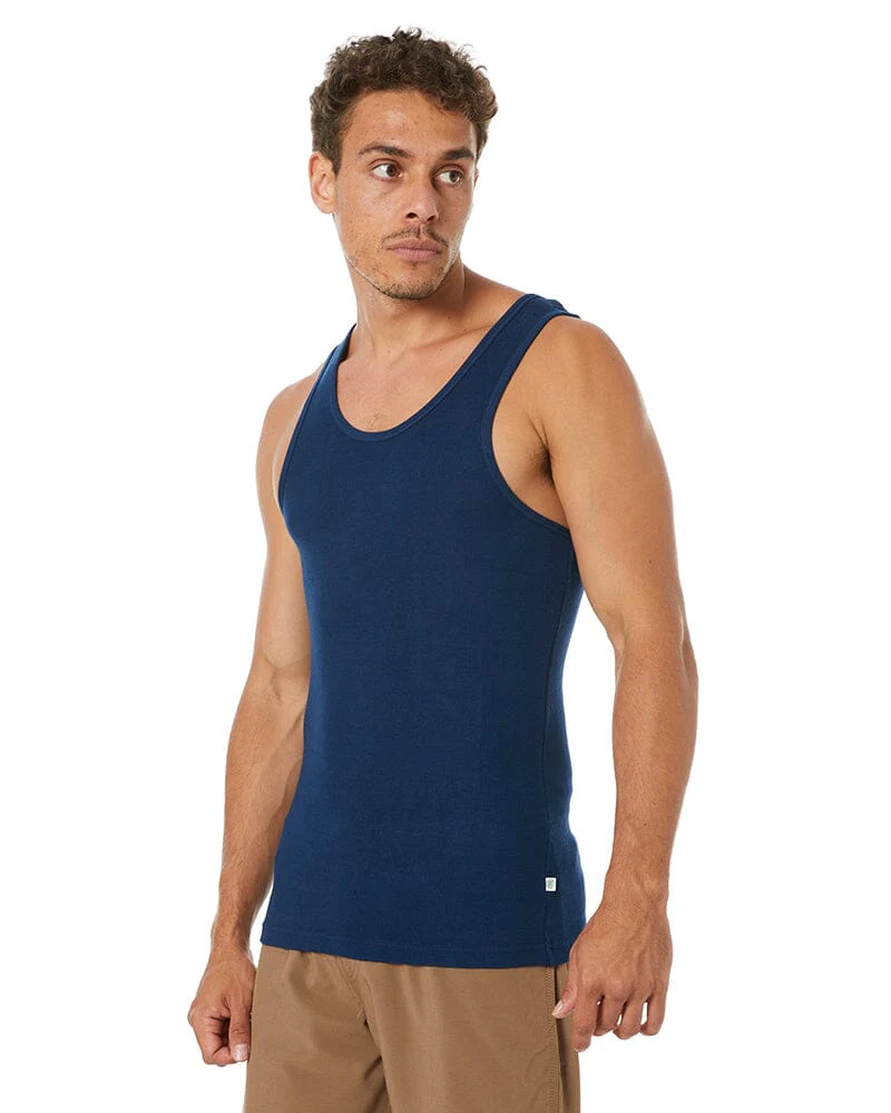 Bamboo Singlet - Navy - Image 3