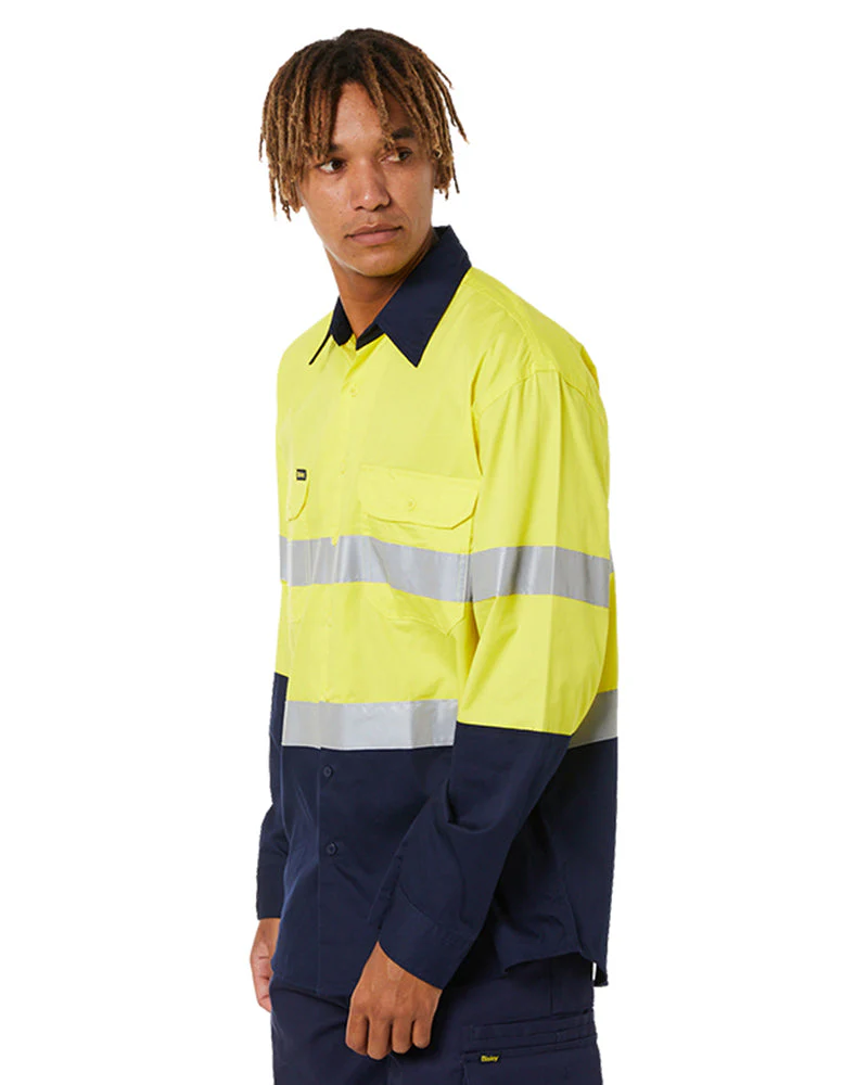 3M Taped Cool Lightweight Shirt LS - Yellow/Navy - Image 3