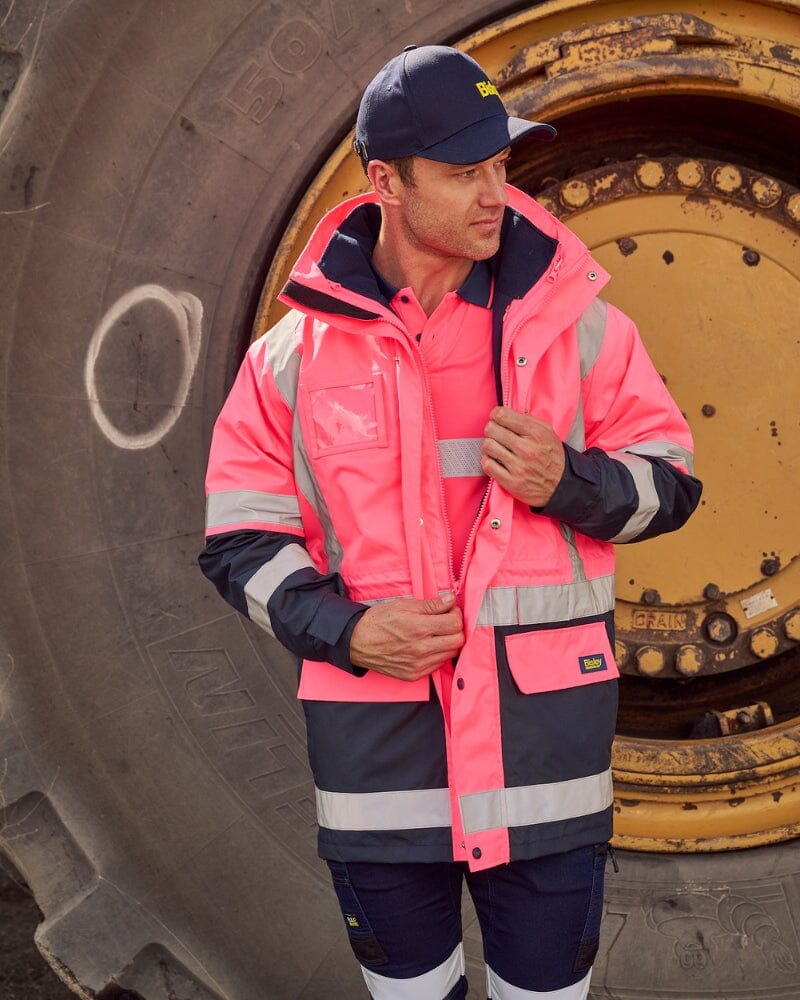 5 in 1 Rain Jacket - Pink/Navy - Image 2