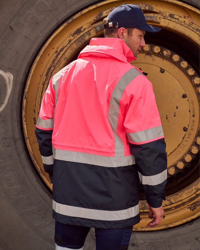 5 in 1 Rain Jacket - Pink/Navy - Image 3