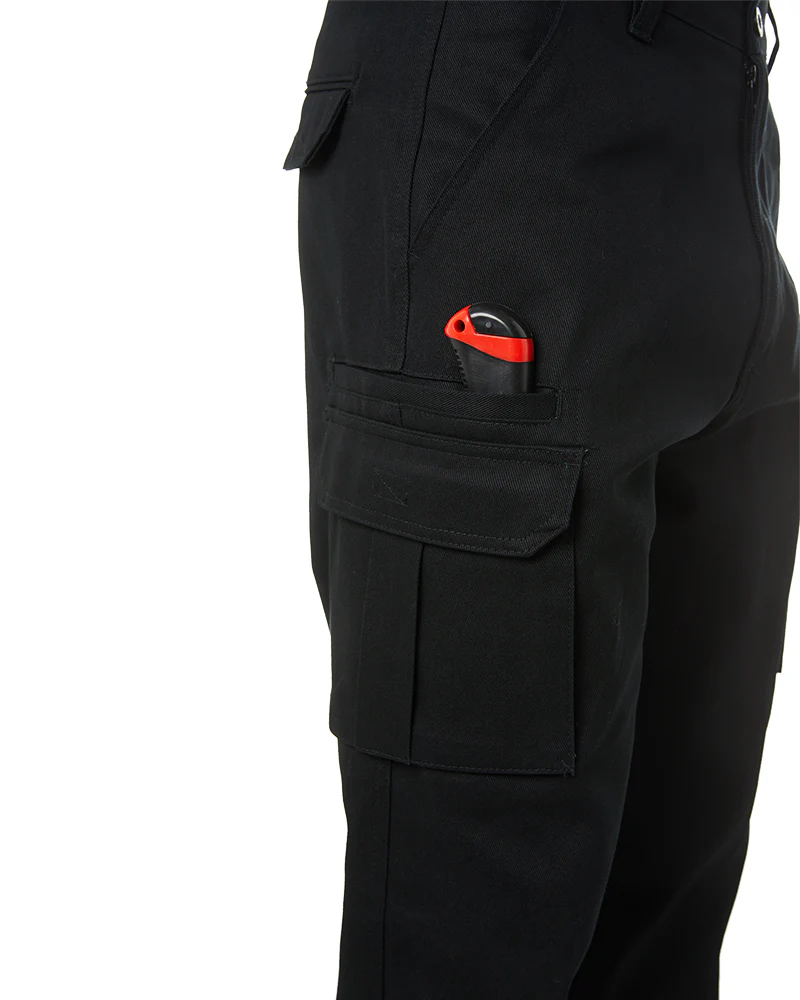 8 Pocket Cargo Pants - Black - Image 6
