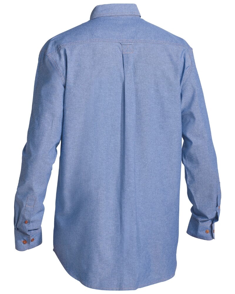 Chambray Long Sleeve Shirt - Blue - Image 2