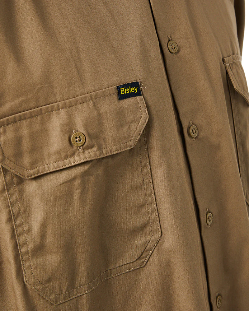 Cool Lightweight Drill Shirt LS - Khaki - Image 4