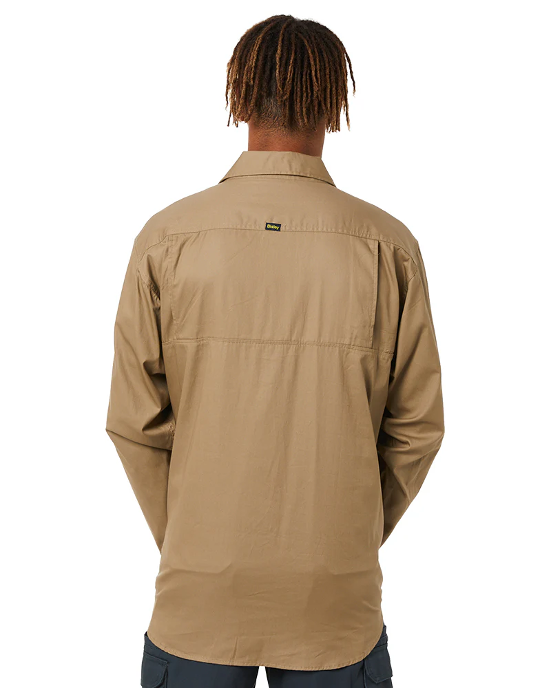 Cool Lightweight Drill Shirt LS - Khaki - Image 5