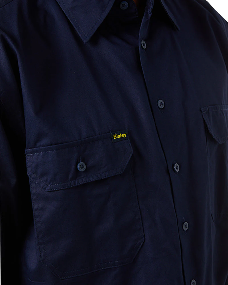 Cool Lightweight Drill Shirt LS - Navy - Image 5