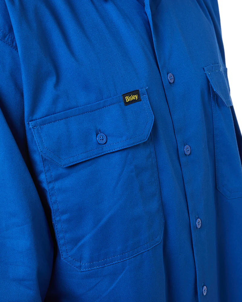 Cool Lightweight Drill Shirt LS - Royal - Image 5