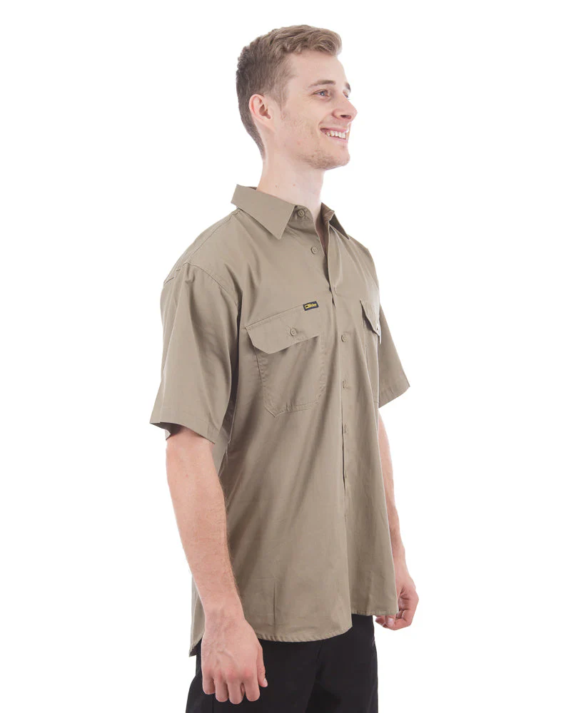 Cool Lightweight Drill Shirt SS - Khaki - Image 4