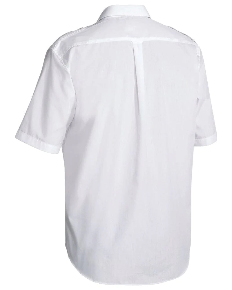 Epaulette Short Sleeve Shirt - White - Image 2