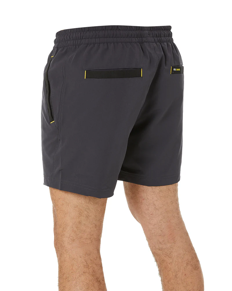 Flex and Move 4-Way Stretch Elastic Waist Short - Charcoal - Image 4
