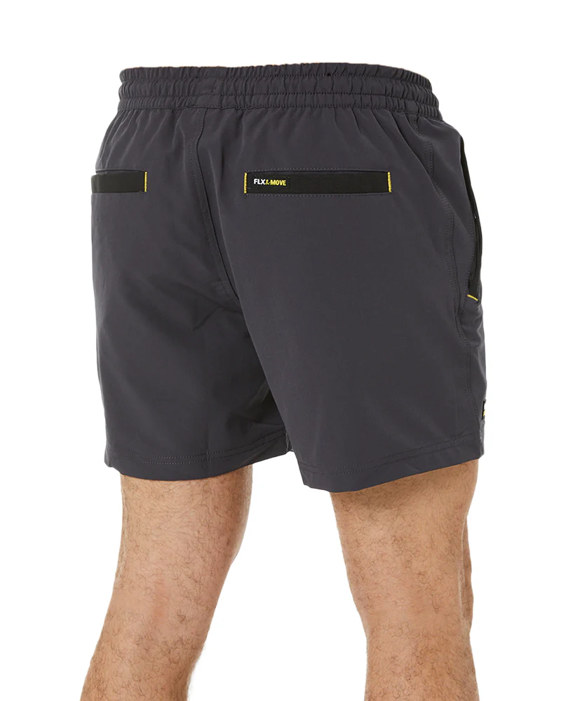 Flex and Move 4-Way Stretch Elastic Waist Short - Charcoal - Image 5