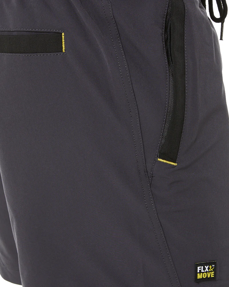 Flex and Move 4-Way Stretch Elastic Waist Short - Charcoal - Image 6
