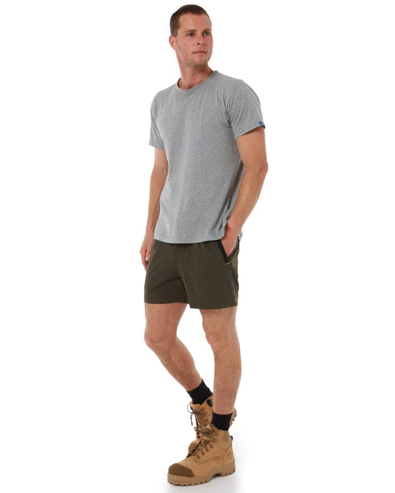Flex and Move 4-Way Stretch Elastic Waist Short - Green - Image 2
