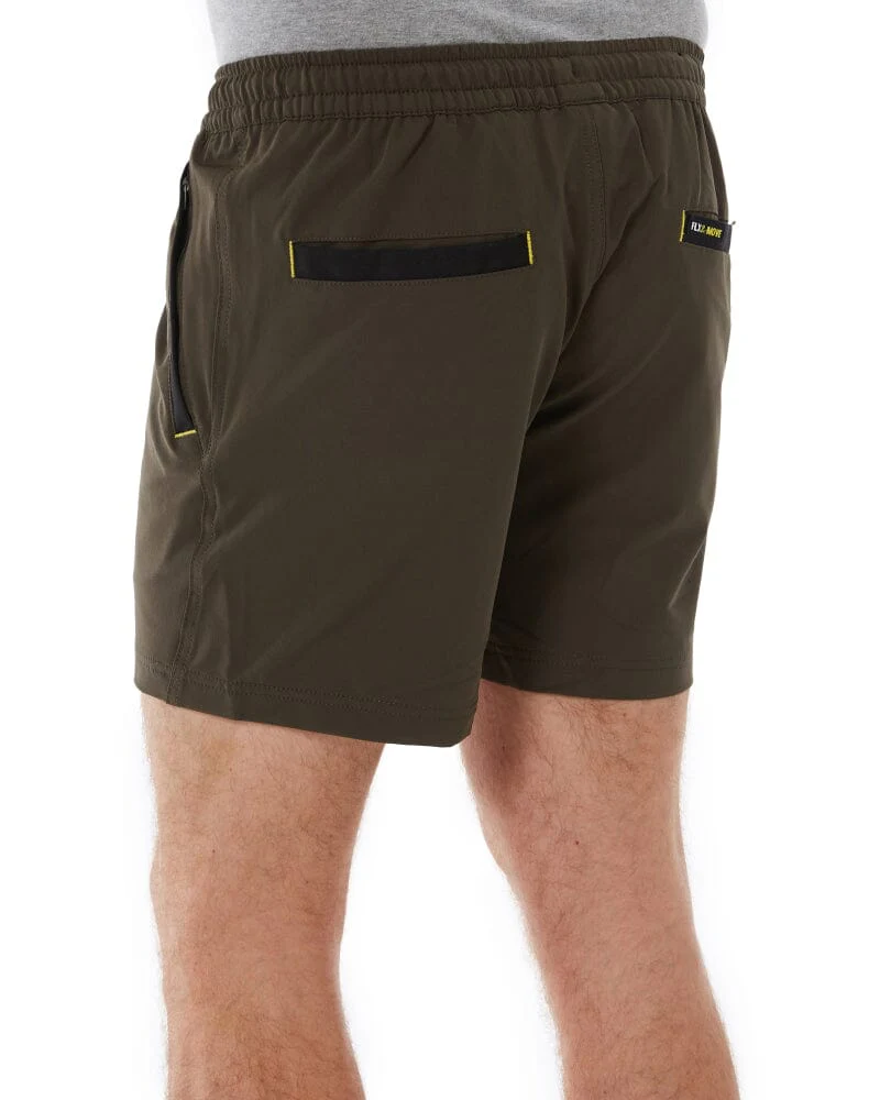 Flex and Move 4-Way Stretch Elastic Waist Short - Green - Image 4