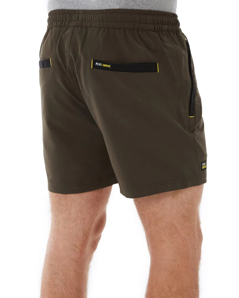 Flex and Move 4-Way Stretch Elastic Waist Short - Green - Image 5