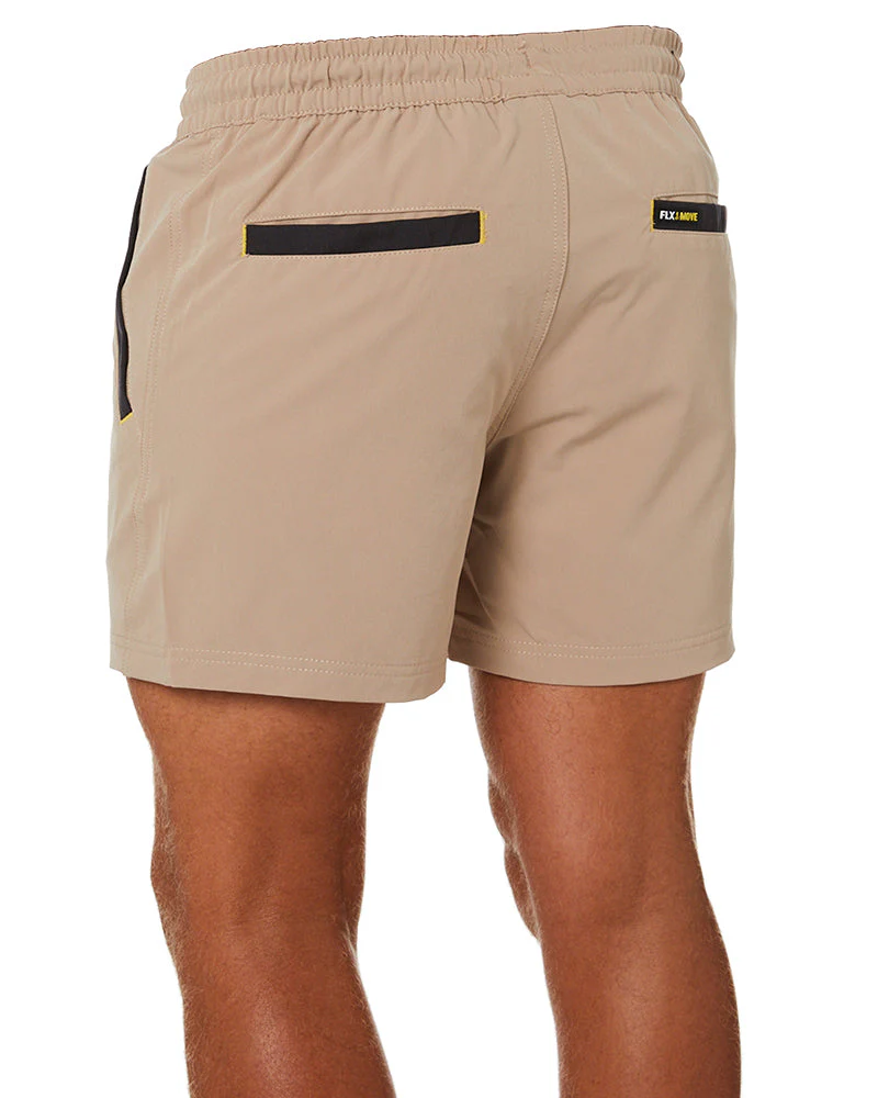 Flex and Move 4-Way Stretch Elastic Waist Short - Stone - Image 4
