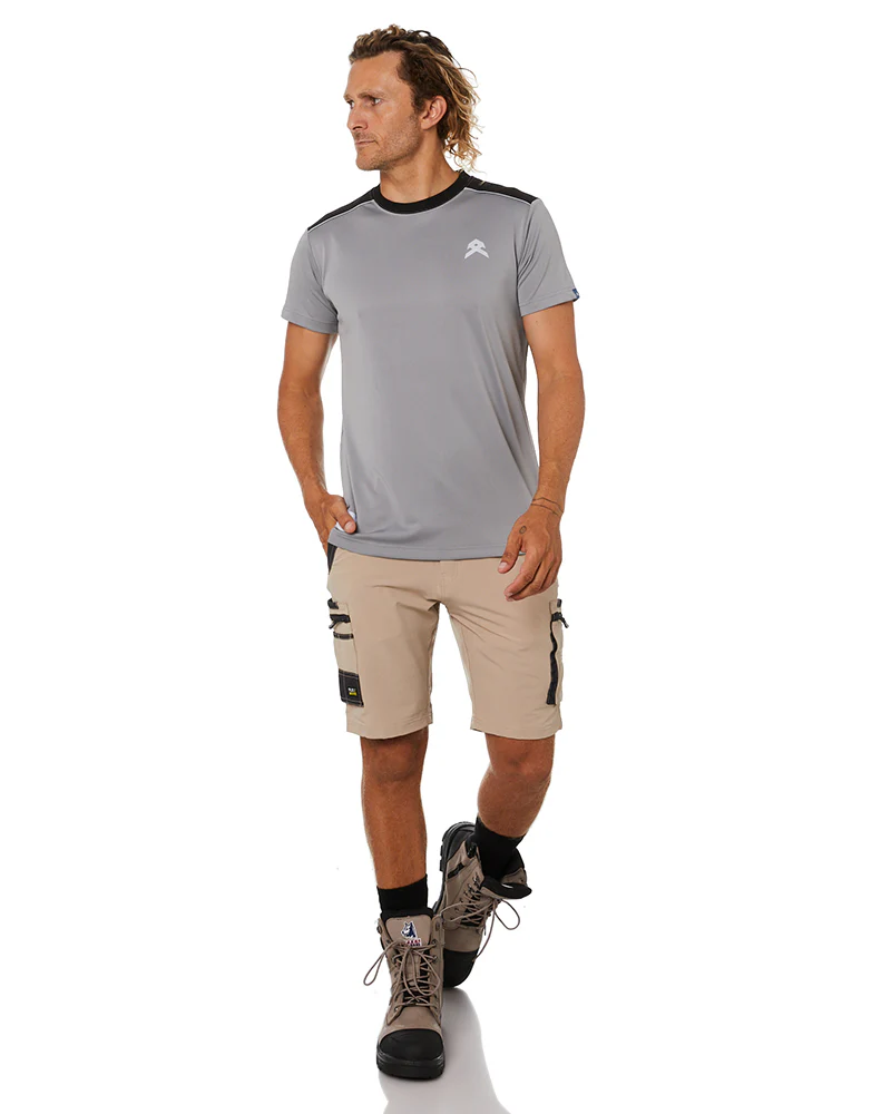 Flex and Move 4-Way Stretch Zip Cargo Short - Stone - Image 2