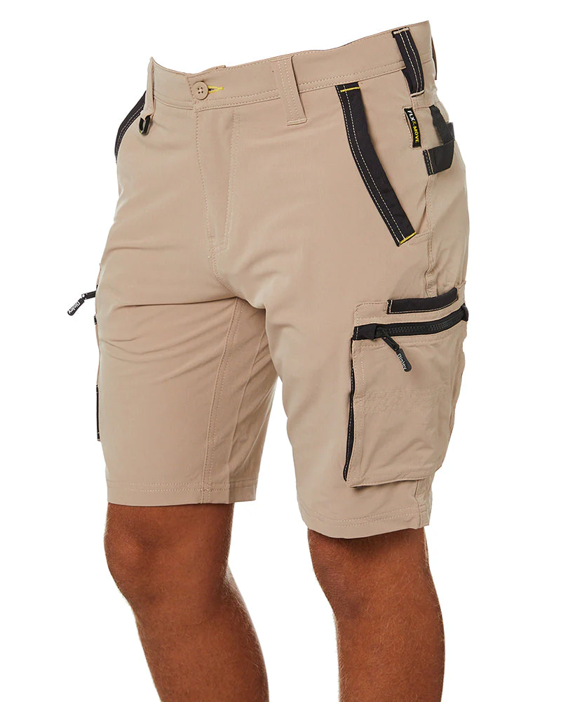 Flex and Move 4-Way Stretch Zip Cargo Short - Stone - Image 3