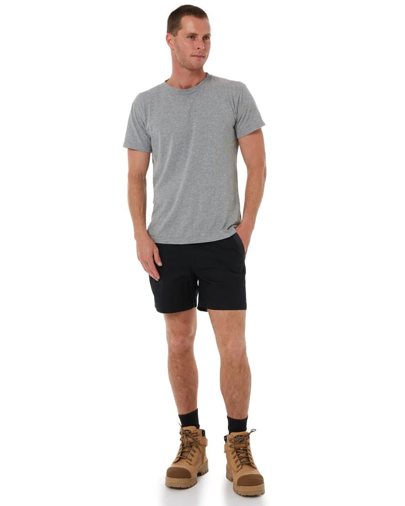 Flex and Move Elastic Waist Stretch Short Shorts - Black - Image 2